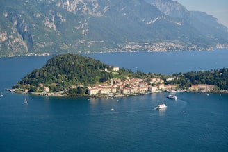 ellagio peninsula on Lake Como, the charming village where the lake’s three branches meet.