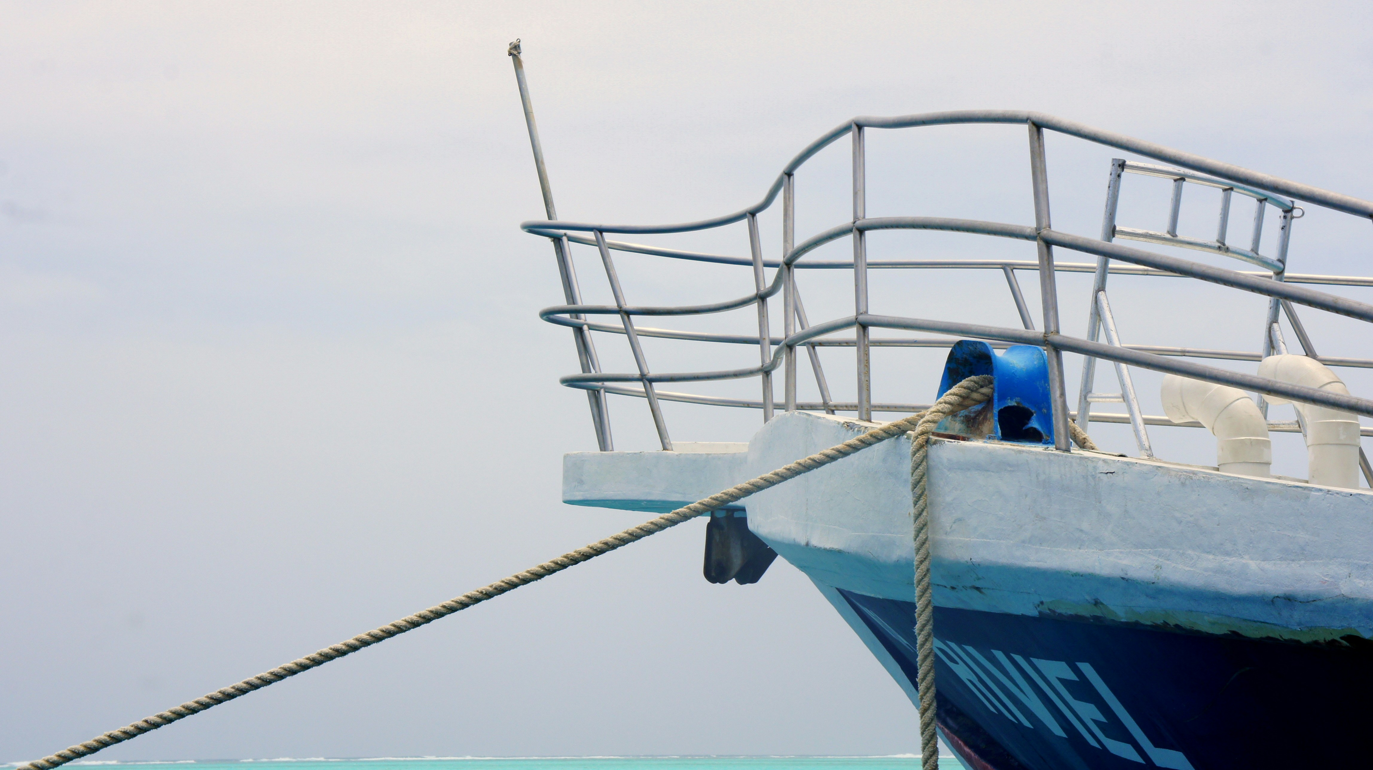A boat in the middle of the ocean