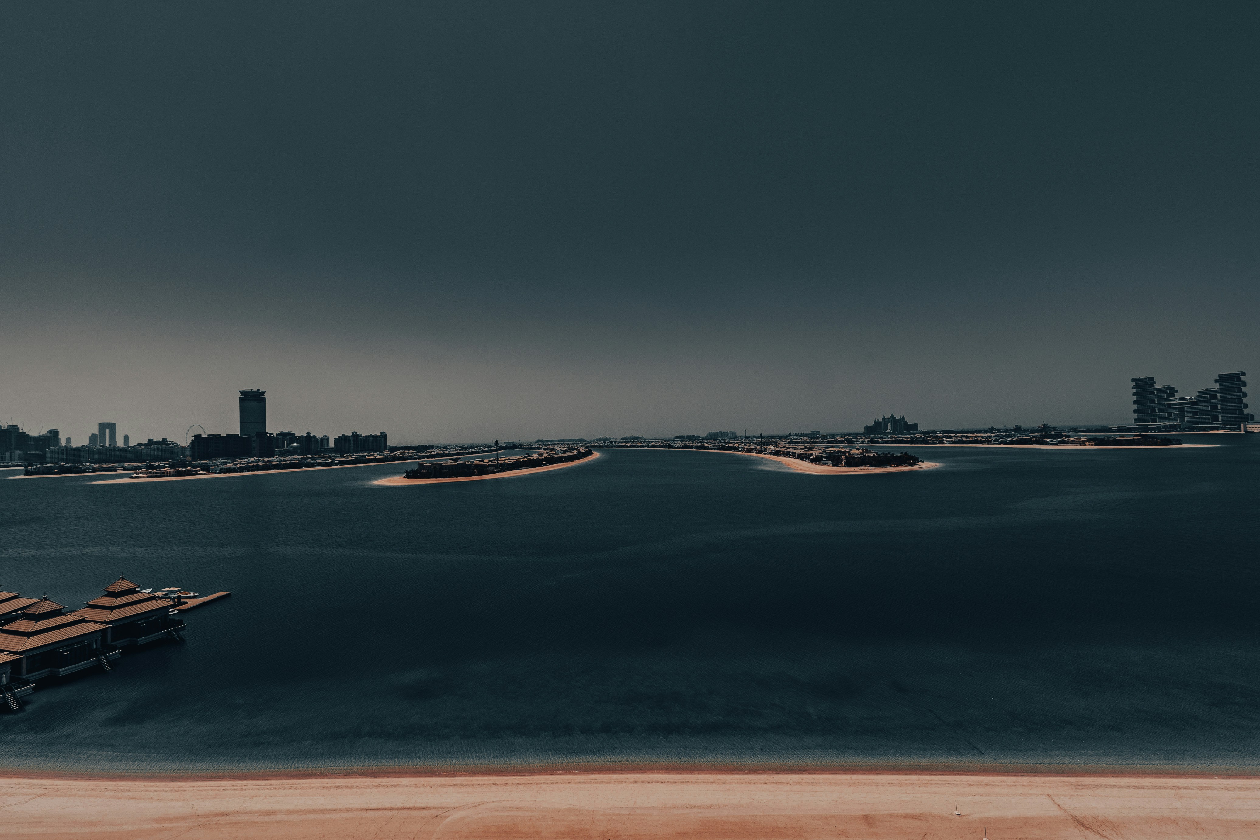 Aerial view of Palm Jumeirah's iconic shape