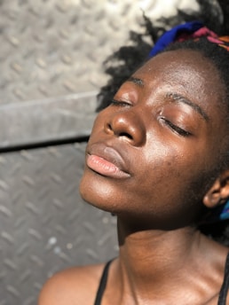 A close up of a person with a cell phone