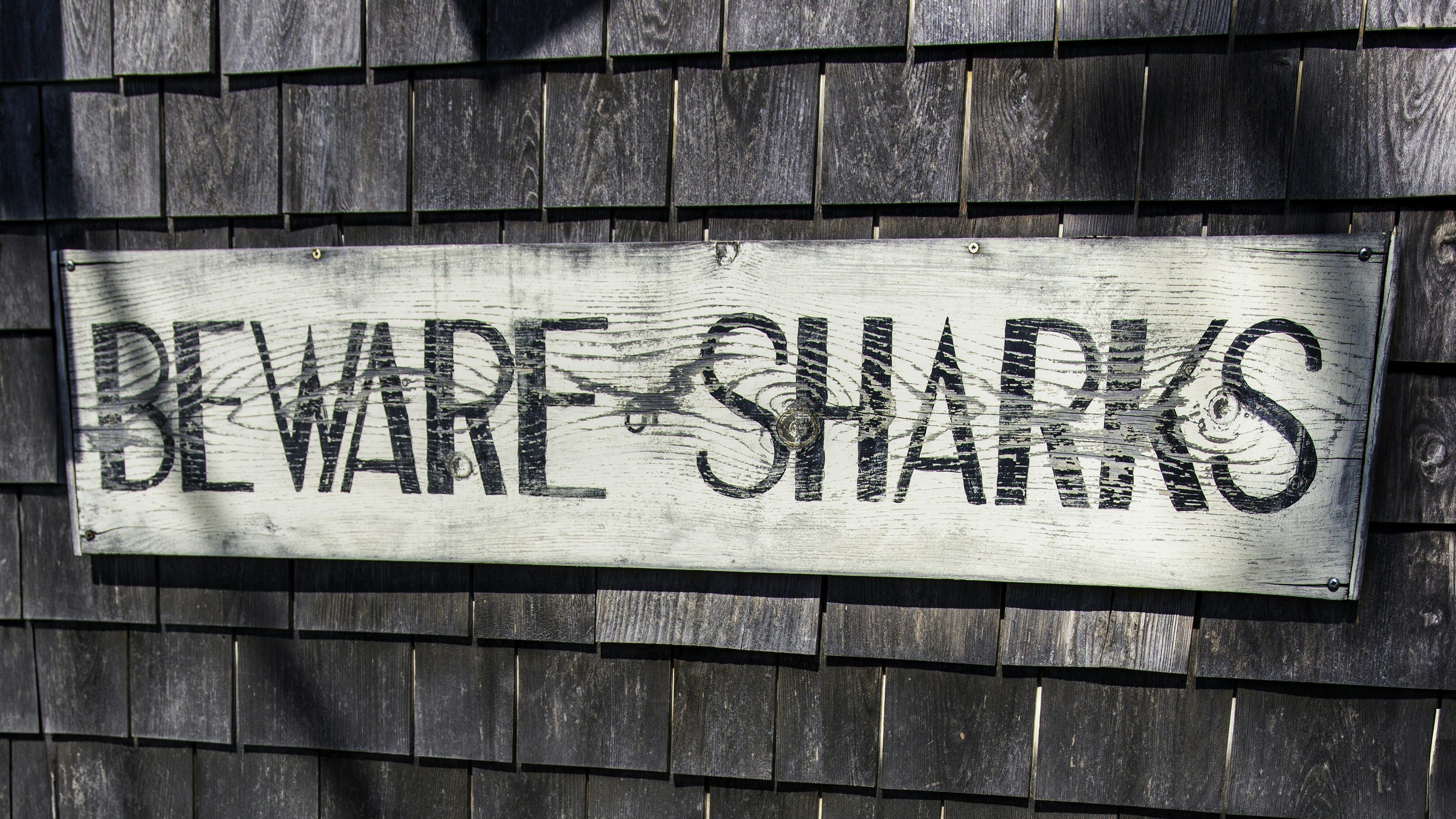 Beware of Sharks sign