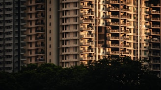 A very tall building with lots of windows