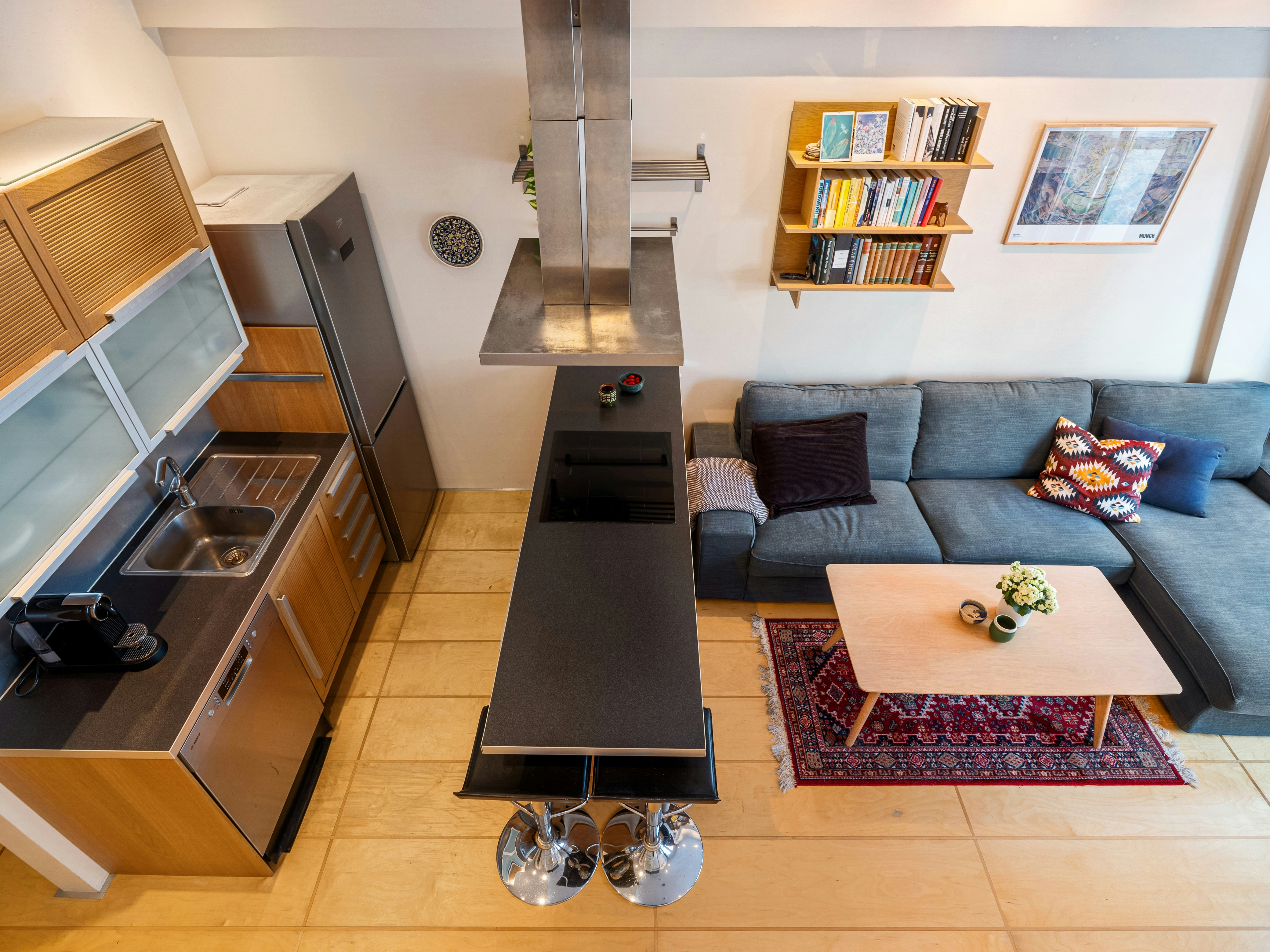 spacious, open-concept kitchen and living room in a new double wide - brand new double wide trailer