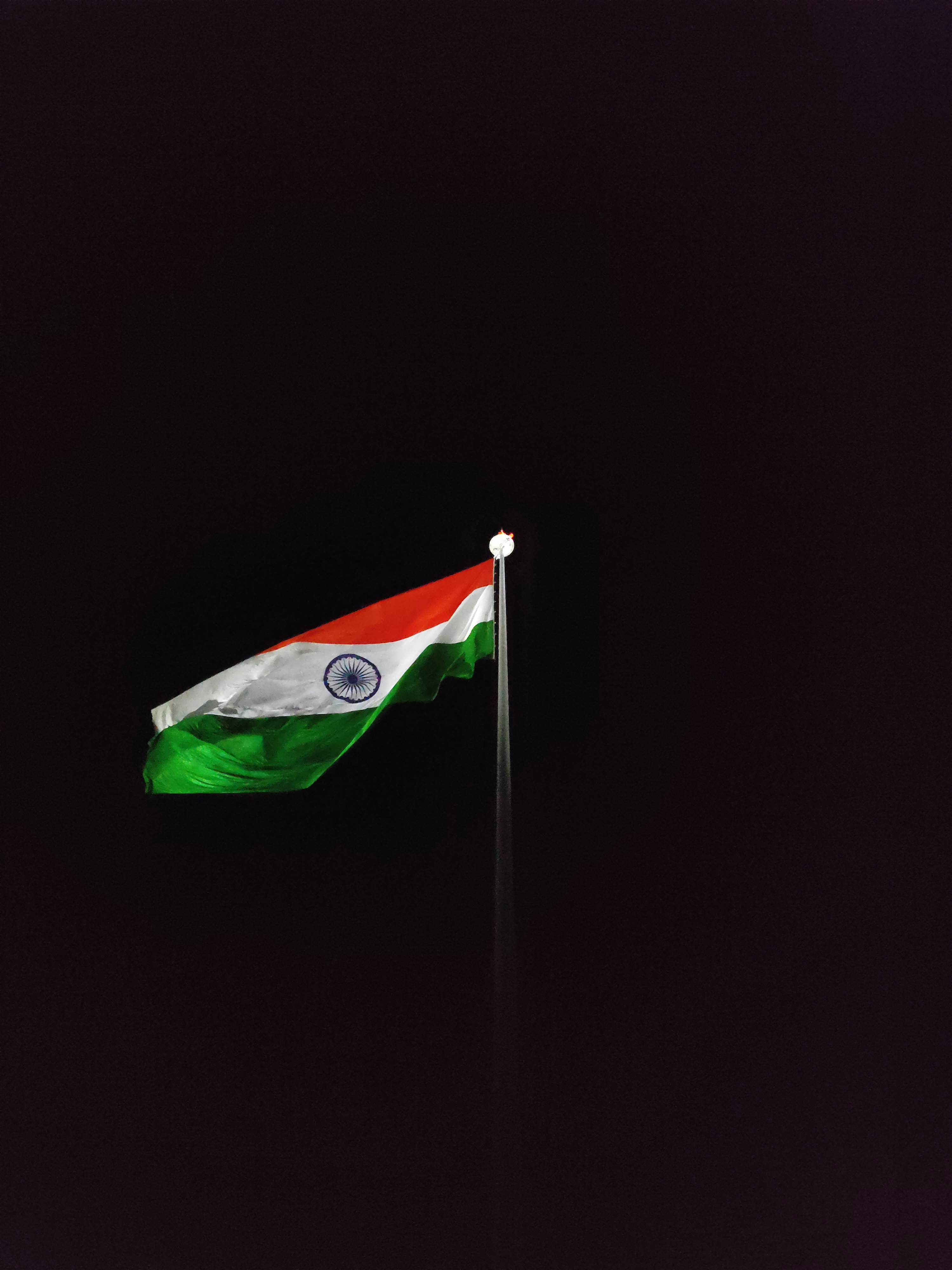 Indian flag soaring in sky...