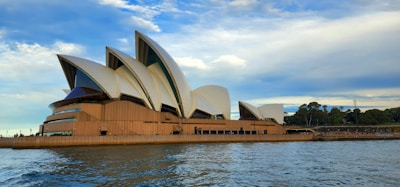 A view of the sydney opera house from the water