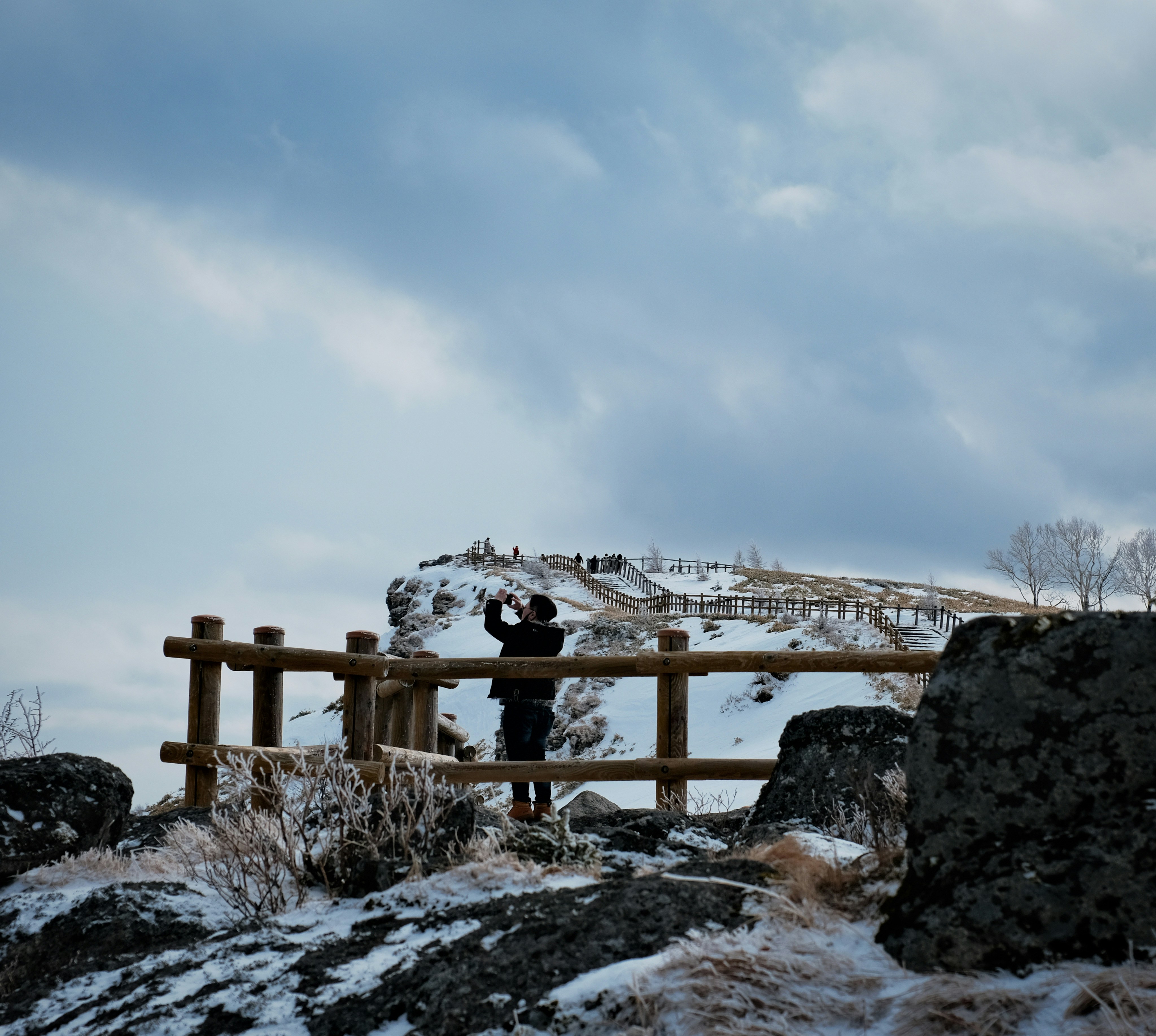 Hokkaido winter scenery and village life