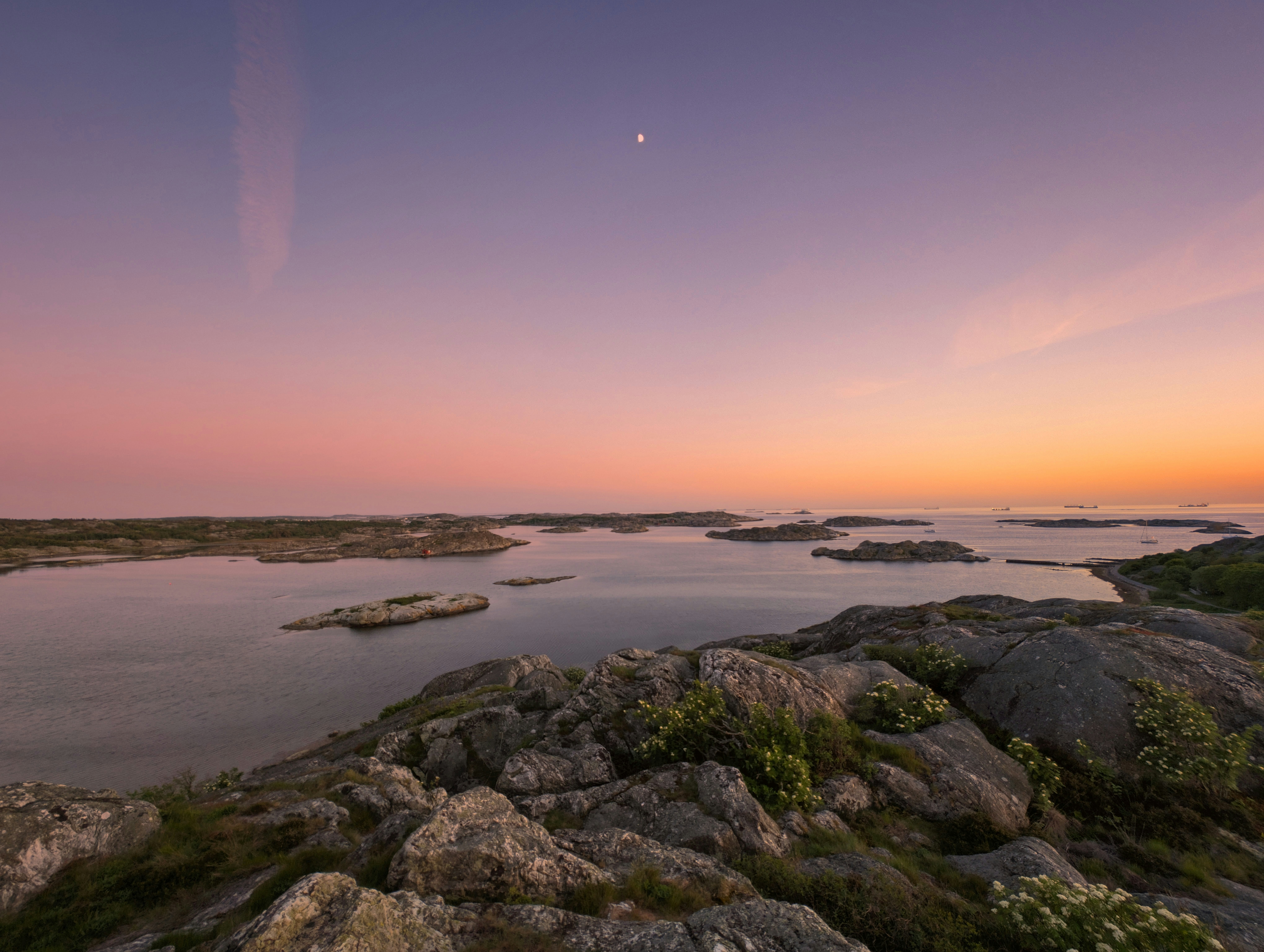 Breathtaking sunset over the Gothenburg archipelago