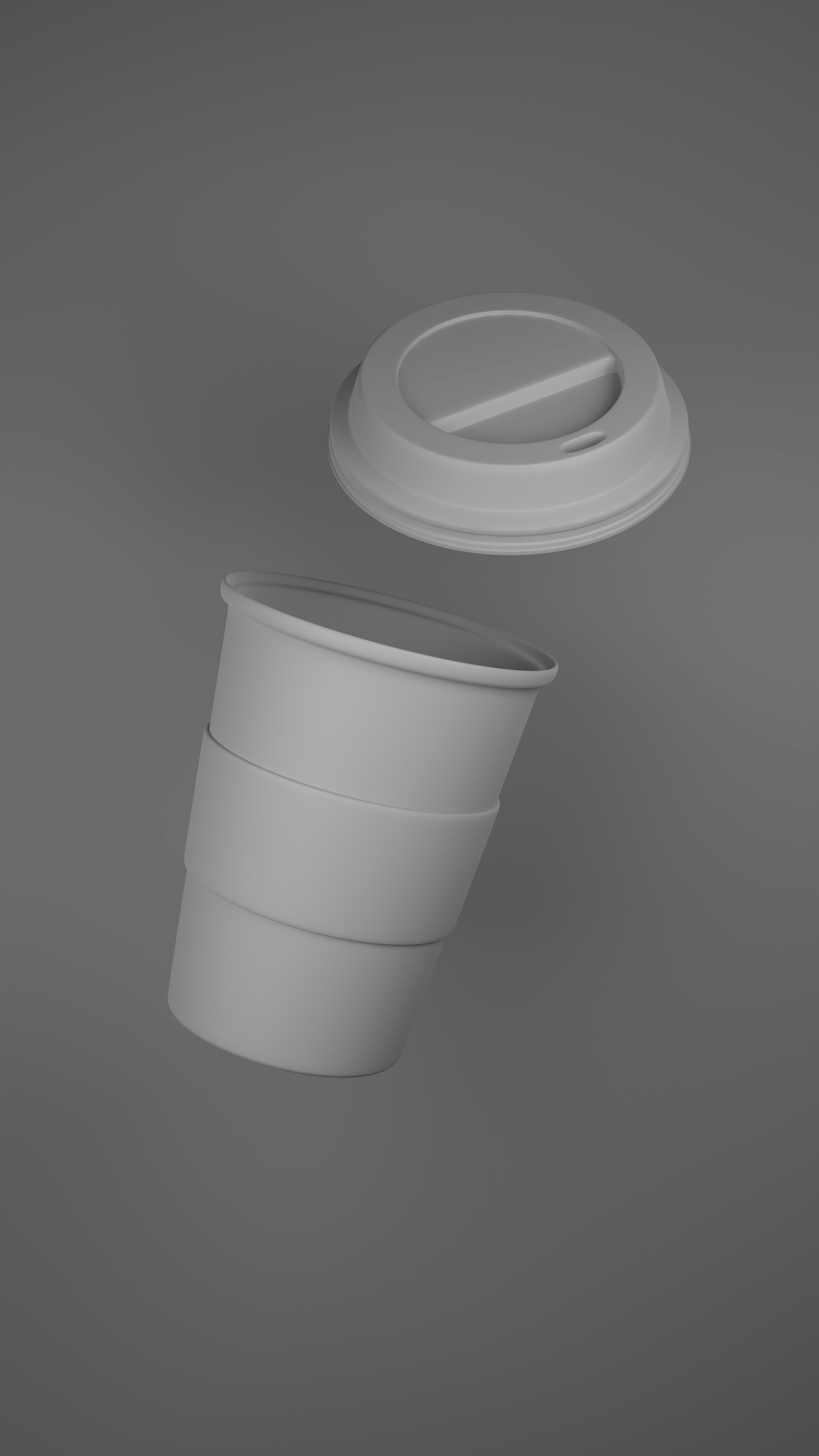 A white cup sitting on top of a table