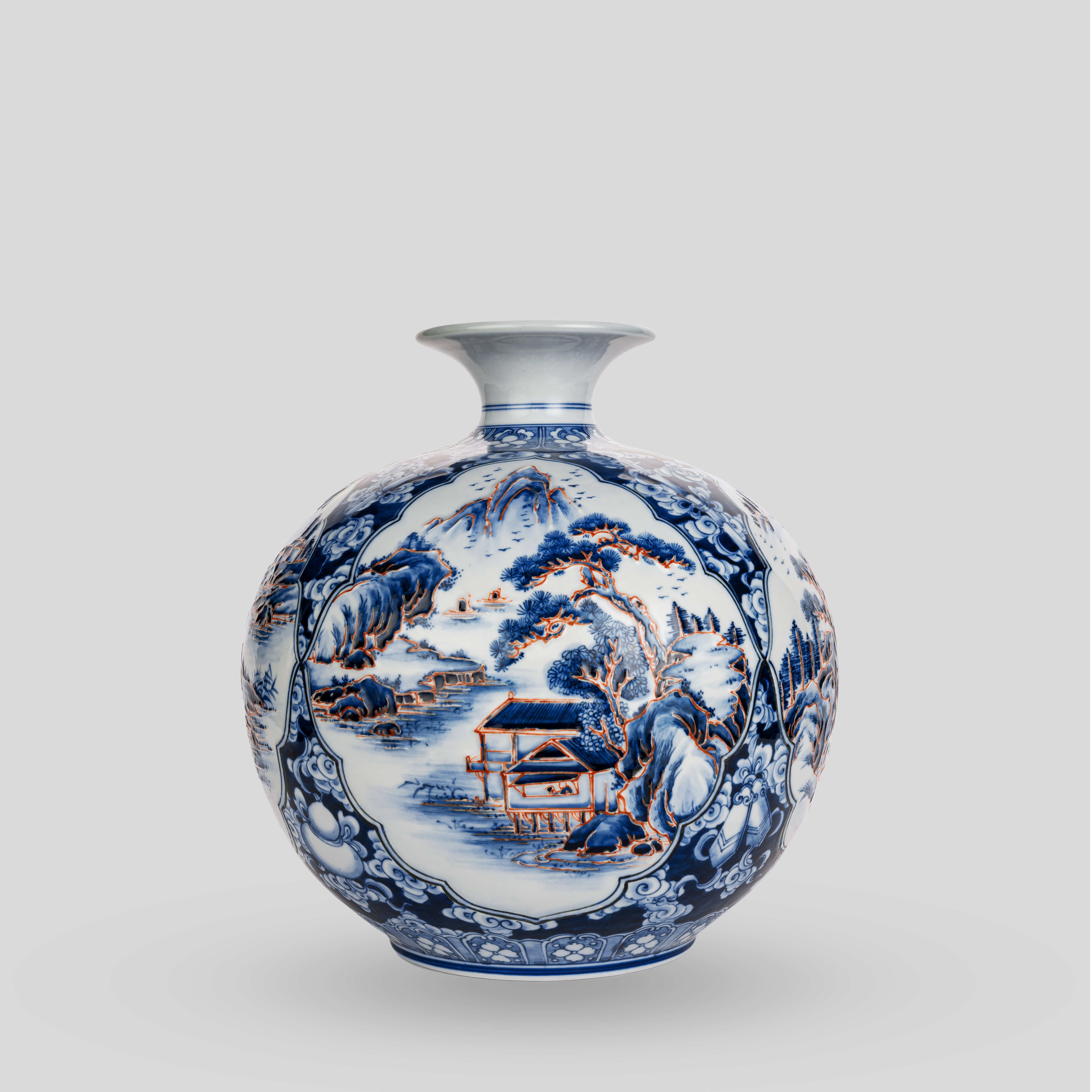 Gaiwan-Set aus Porzellan mit komplizierten Designs