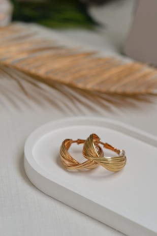 A couple of rings sitting on top of a table