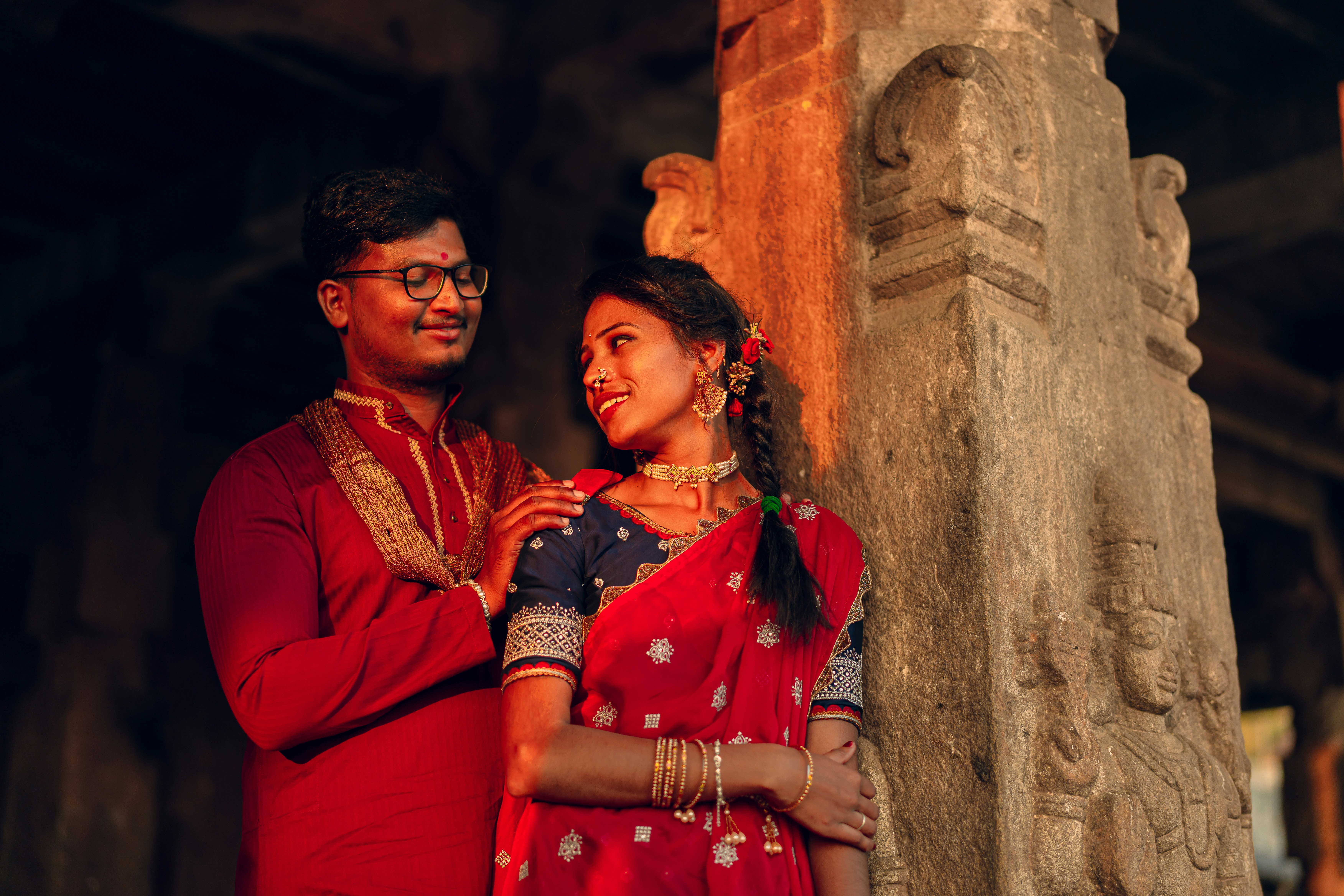 Man and woman standing together