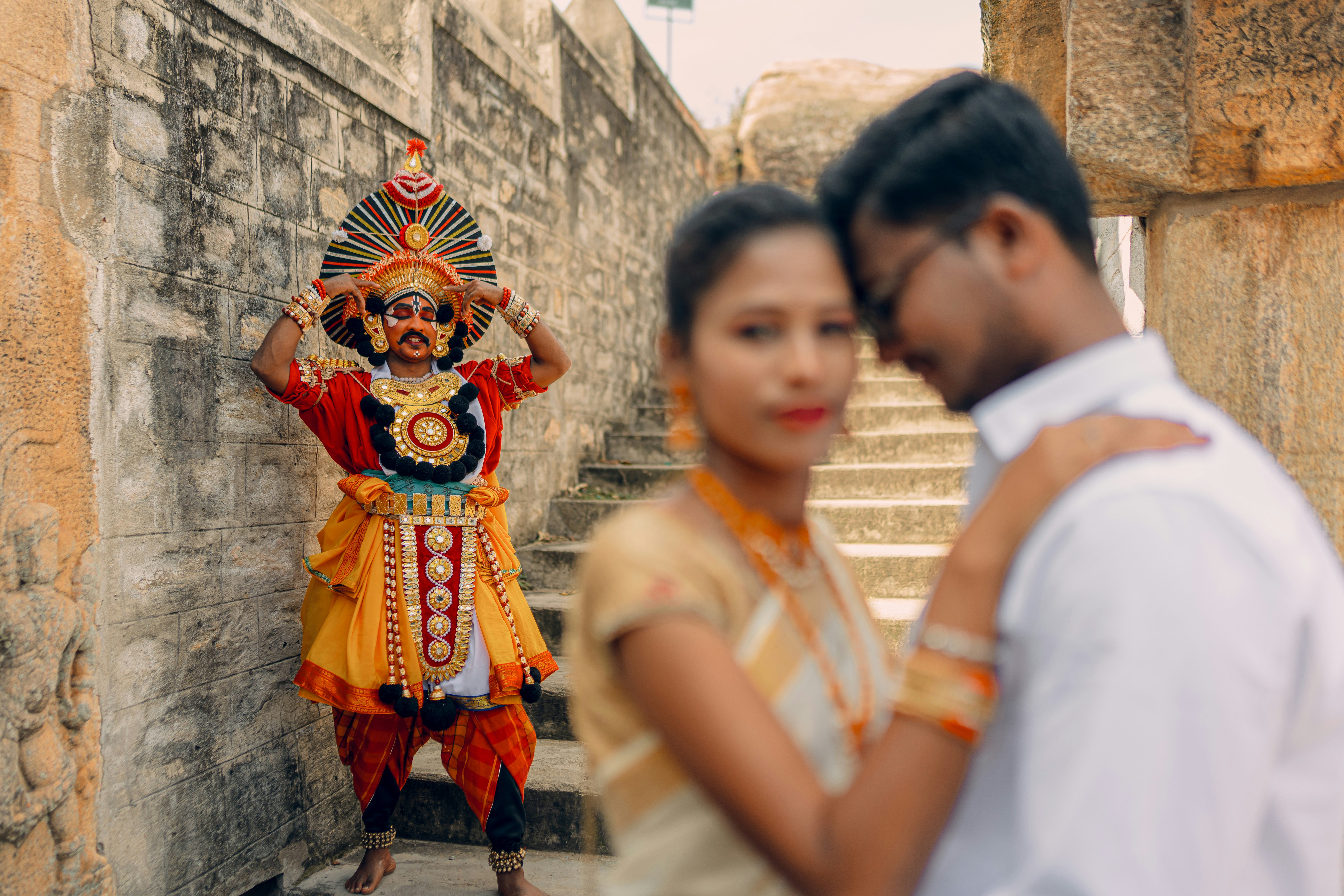 A man and a woman standing next to each other