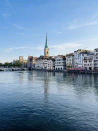 A body of water with buildings on both sides of it
