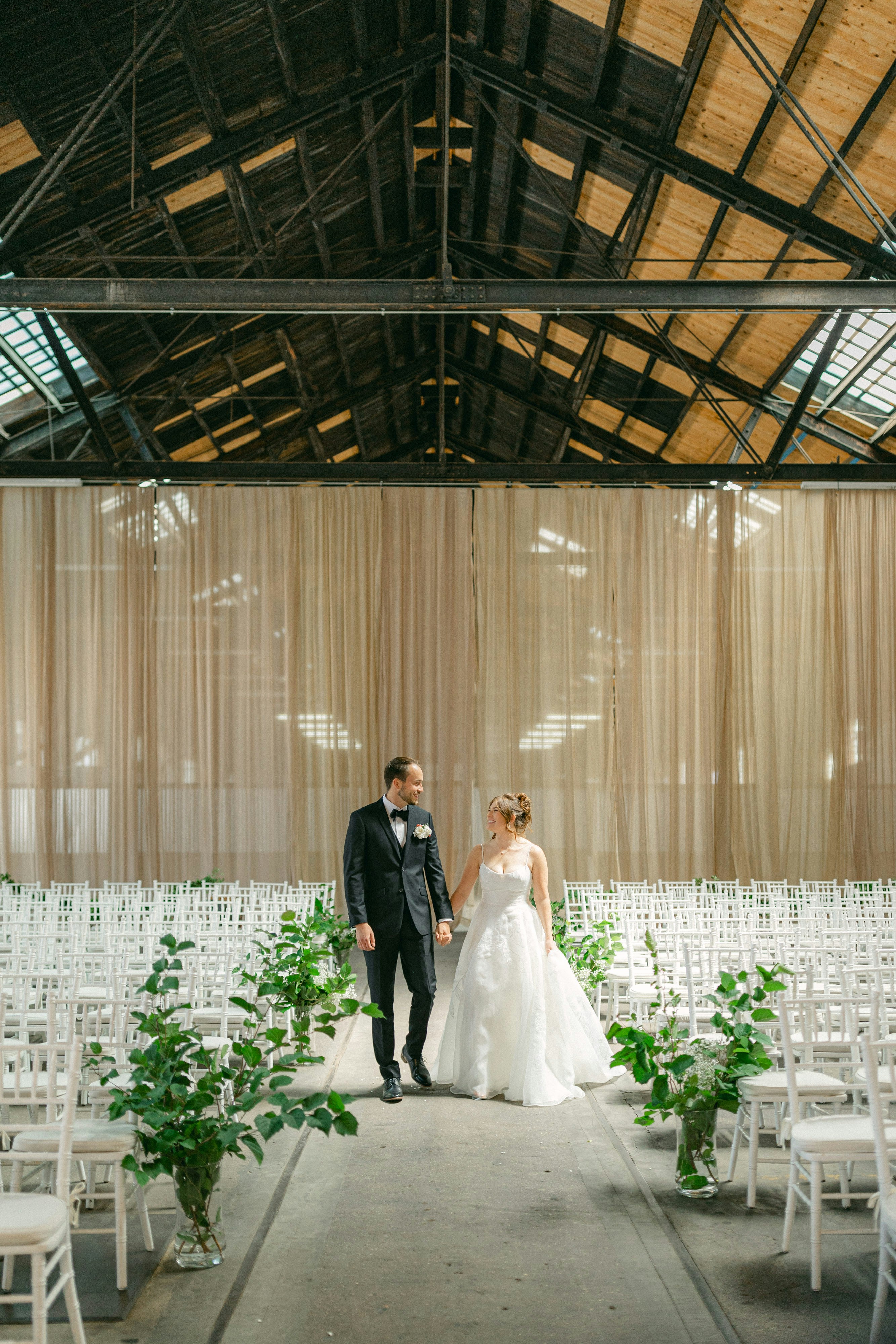industrial wedding backdrop, wallpaper, Warehouse Wedding: Styling an Industrial Chic Event 3