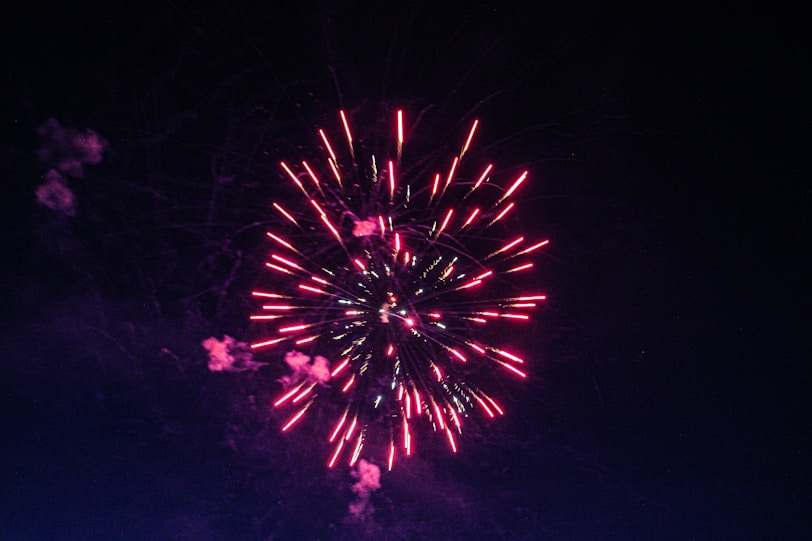 A colorful fireworks display in the night sky