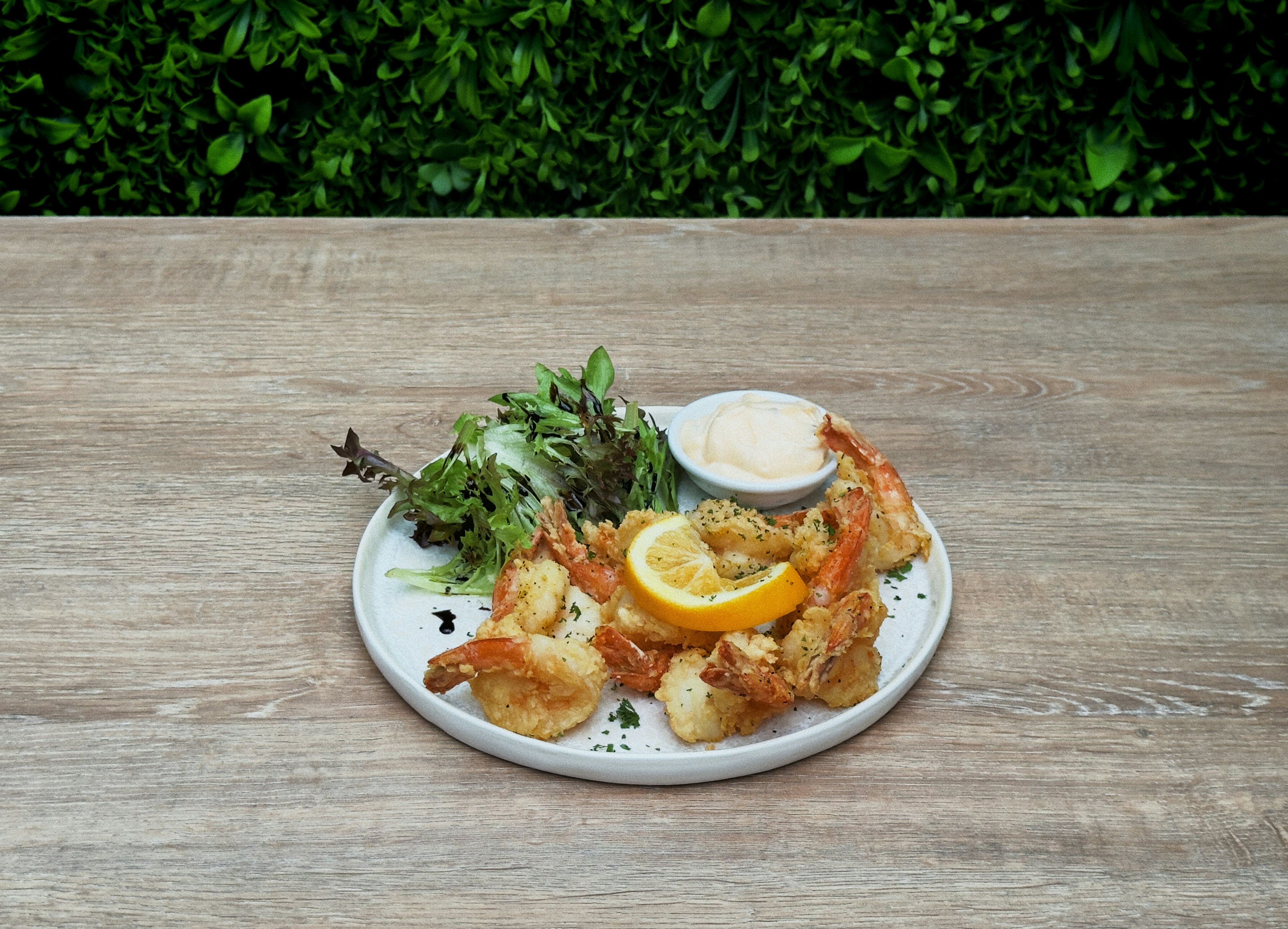 Fried Shrimp with Lemon and Aioli