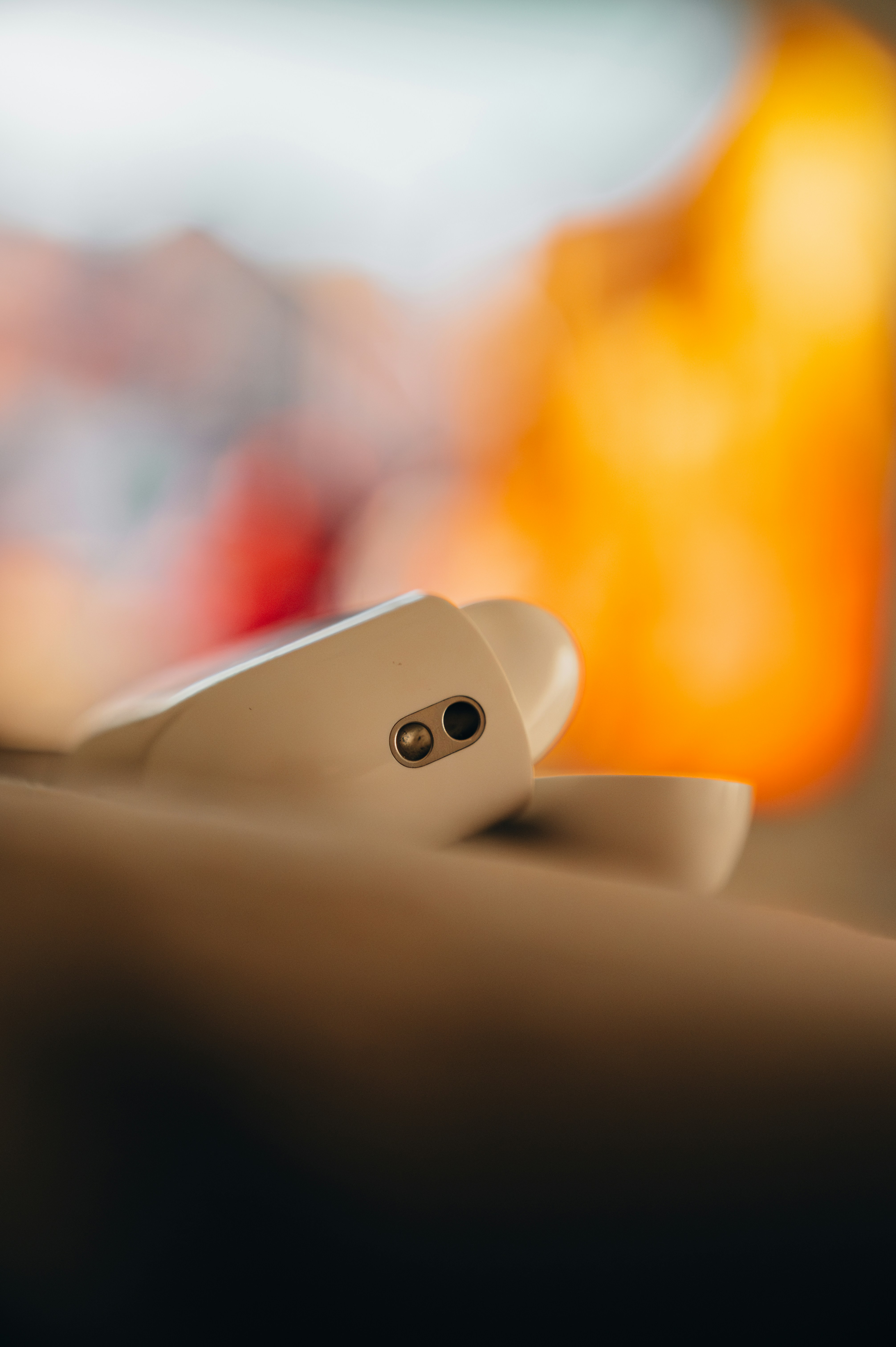 A close up of a cell phone on a table