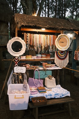 A table that has a bunch of items on it