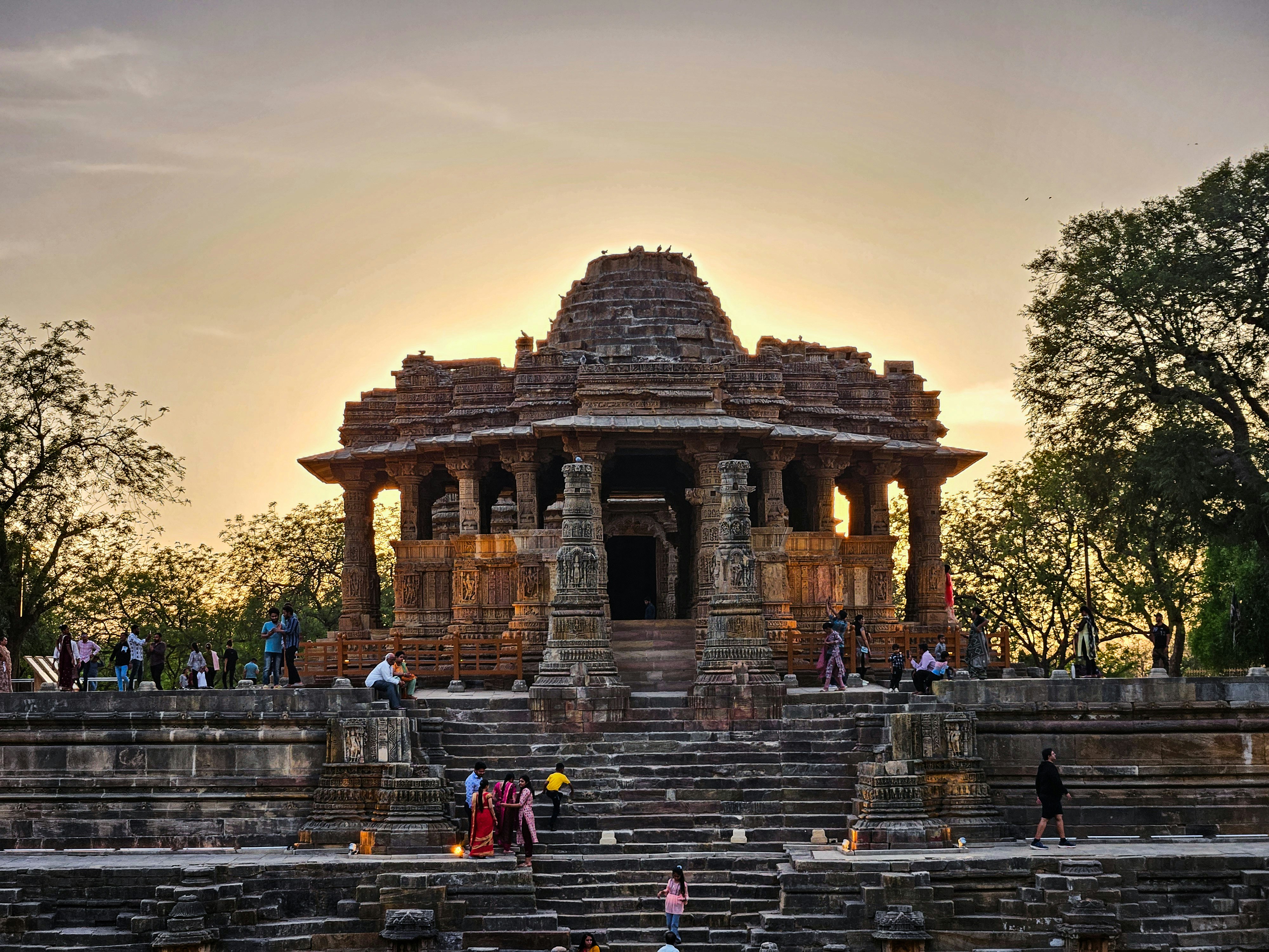 A group of people standing in front of a building
