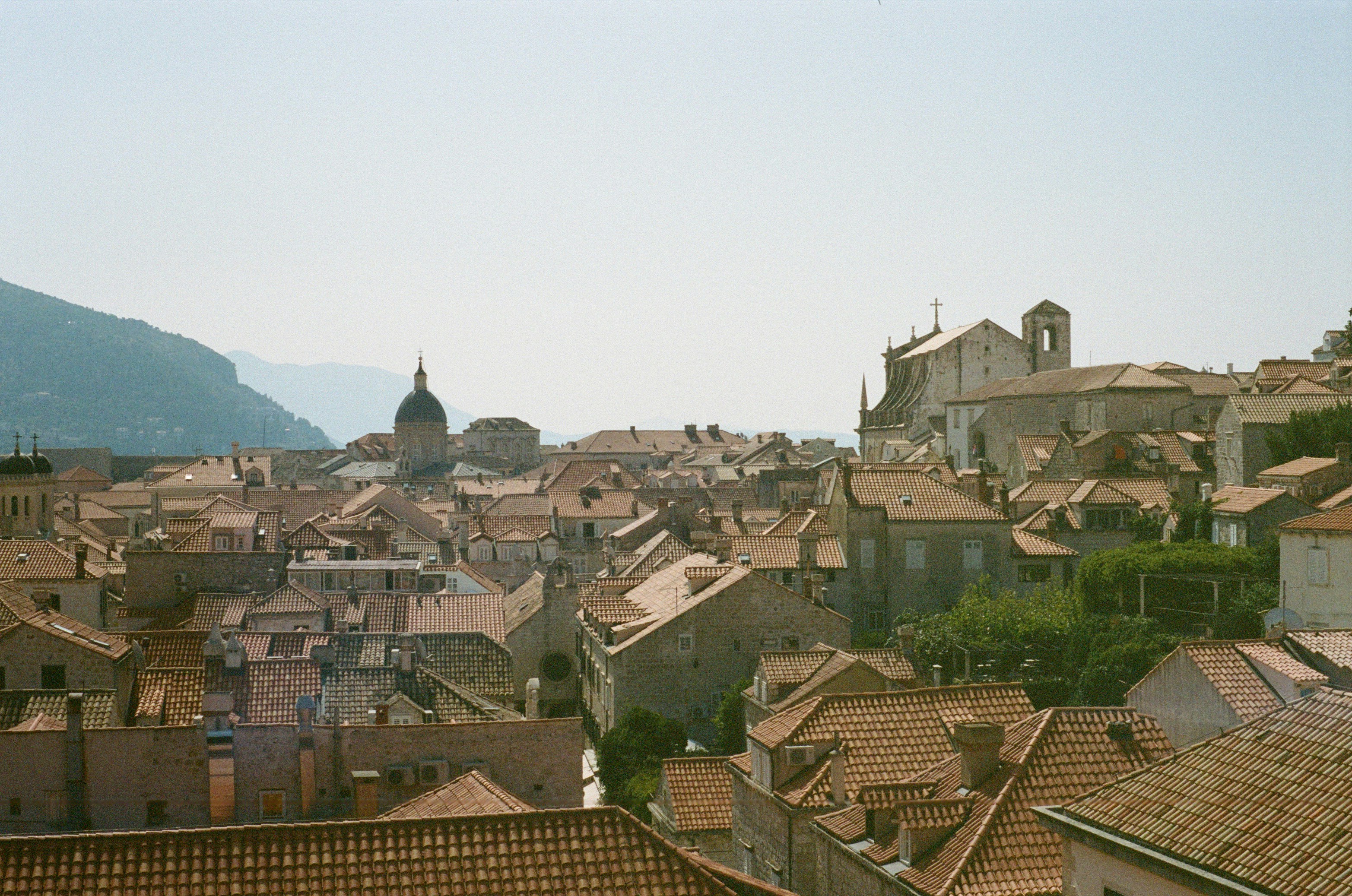 A view of a city from a high point of view