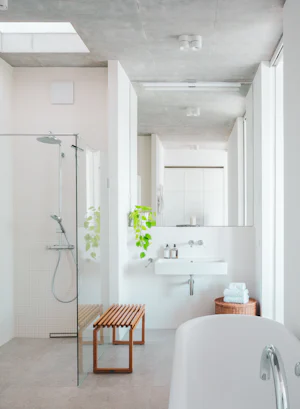 Badkamer met naadloze afwerking