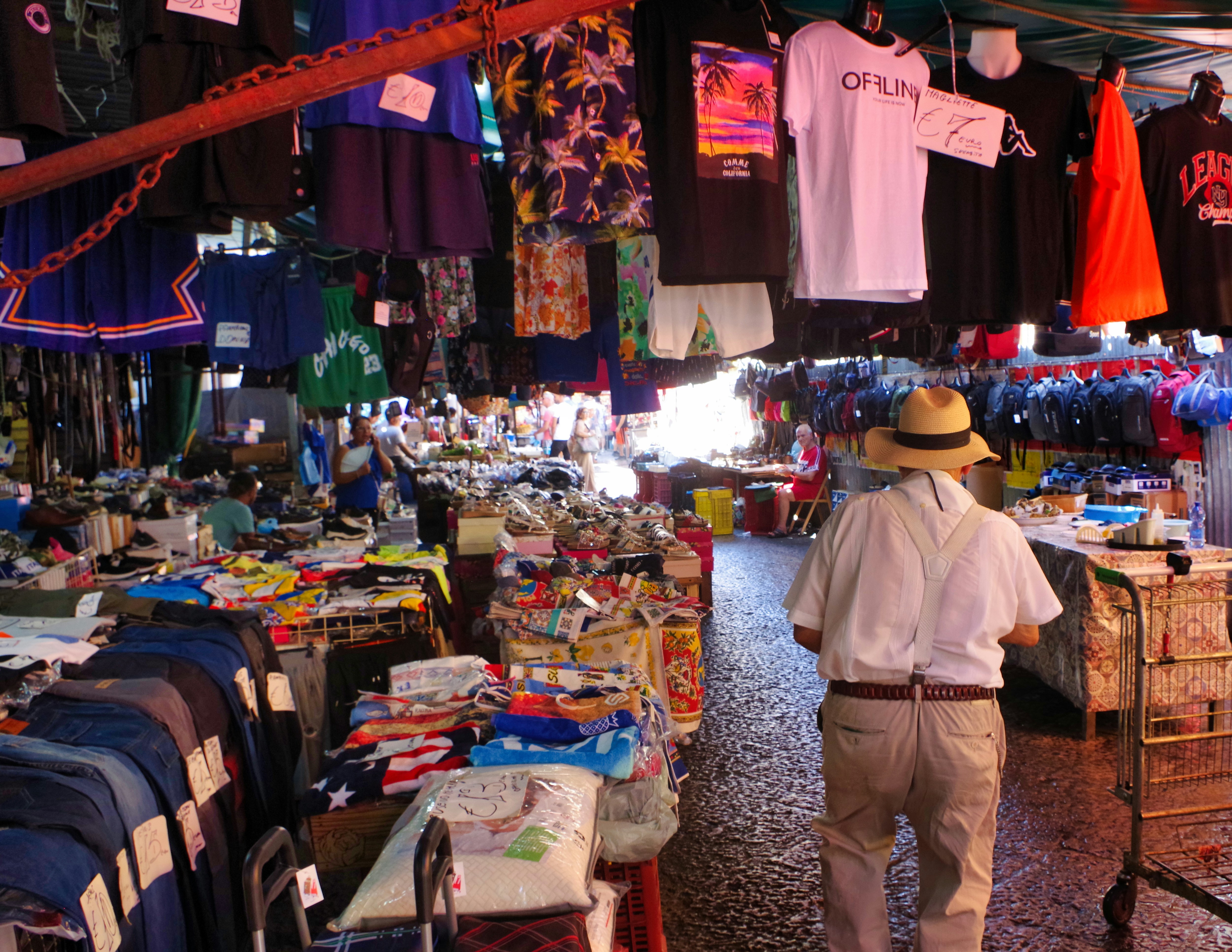 The Ballarò market street in Palermo