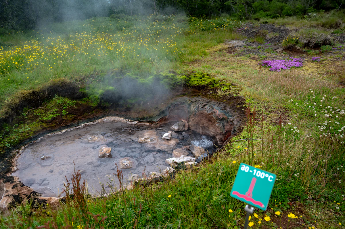 Geothermal experience during autumn in Iceland