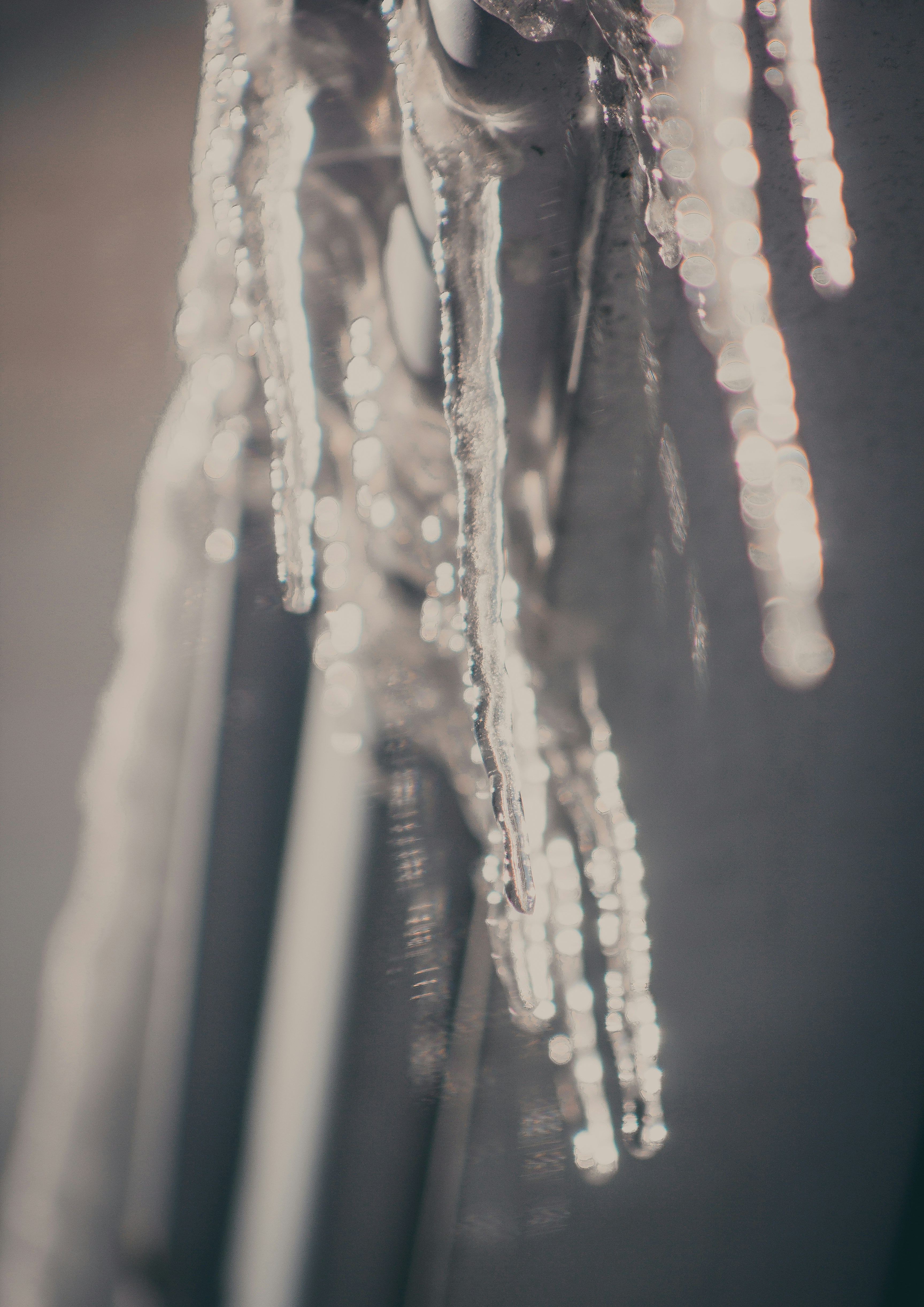 A black and white photo of a chandelier