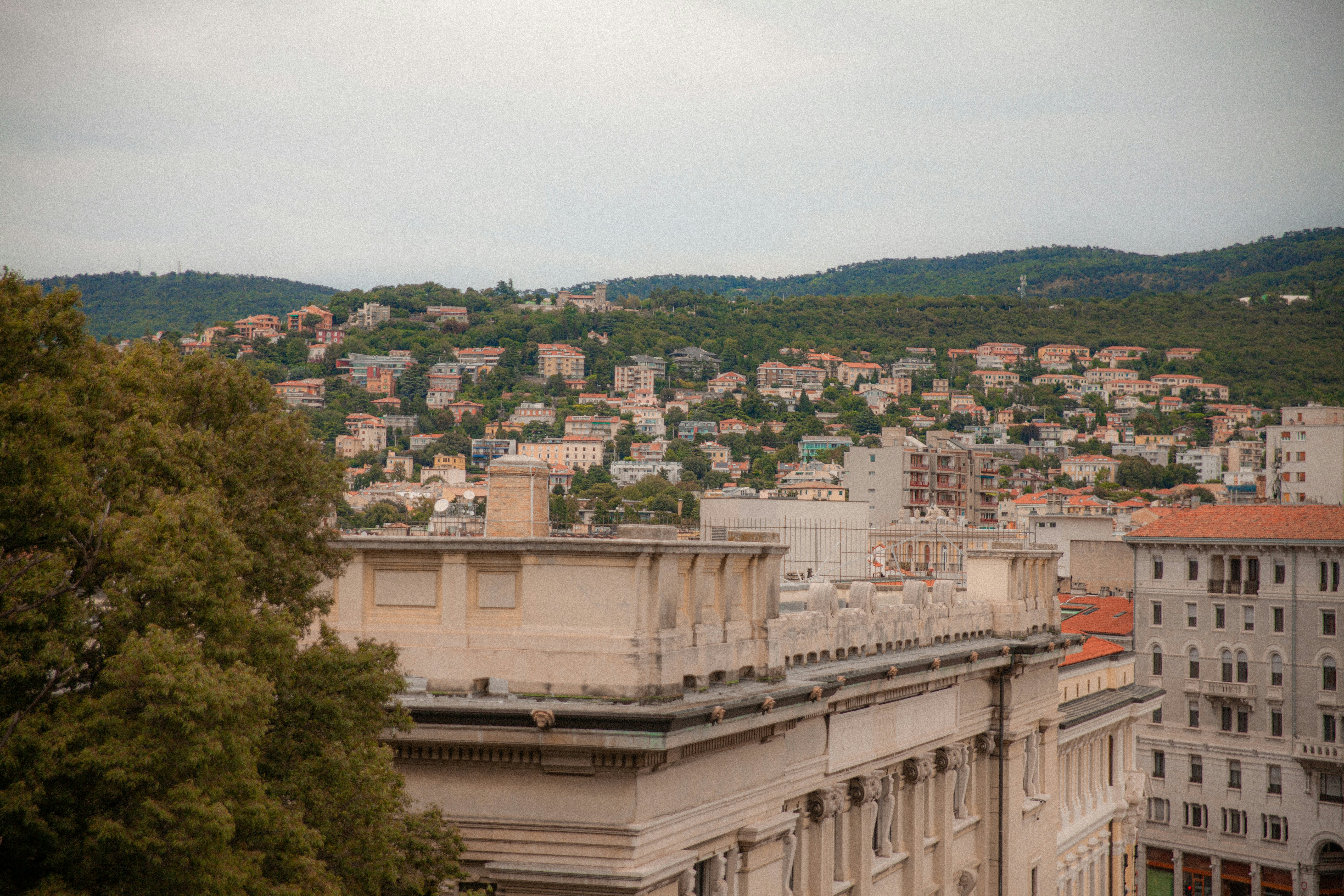 Vista urbana de Trieste para comparar barrios, transporte y alojamiento