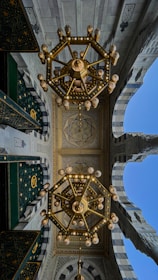 A view of the ceiling of a building