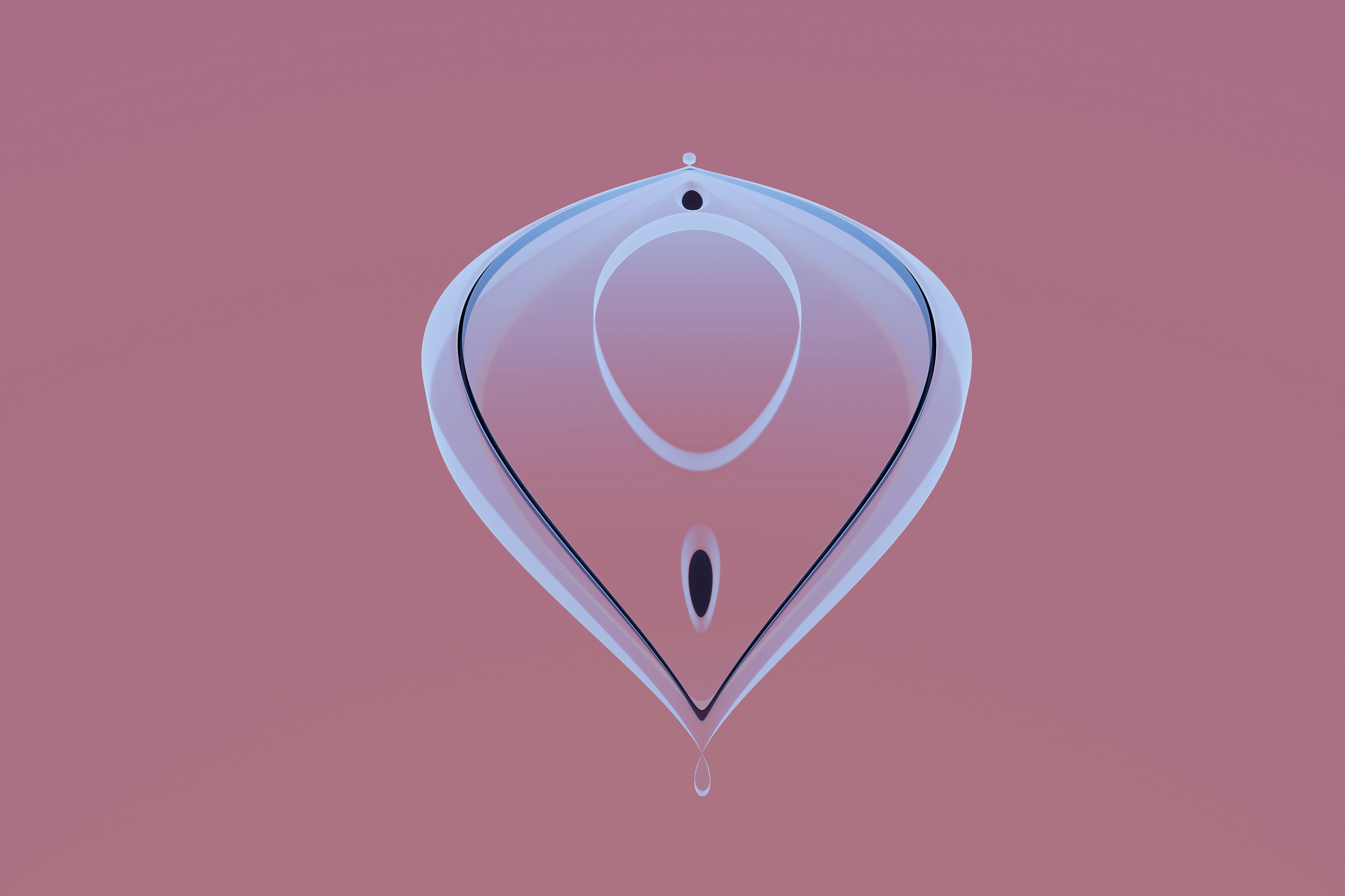 A pink background with a picture of a hot air balloon