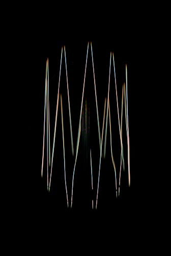 A blurry image of a bunch of sticks in the dark