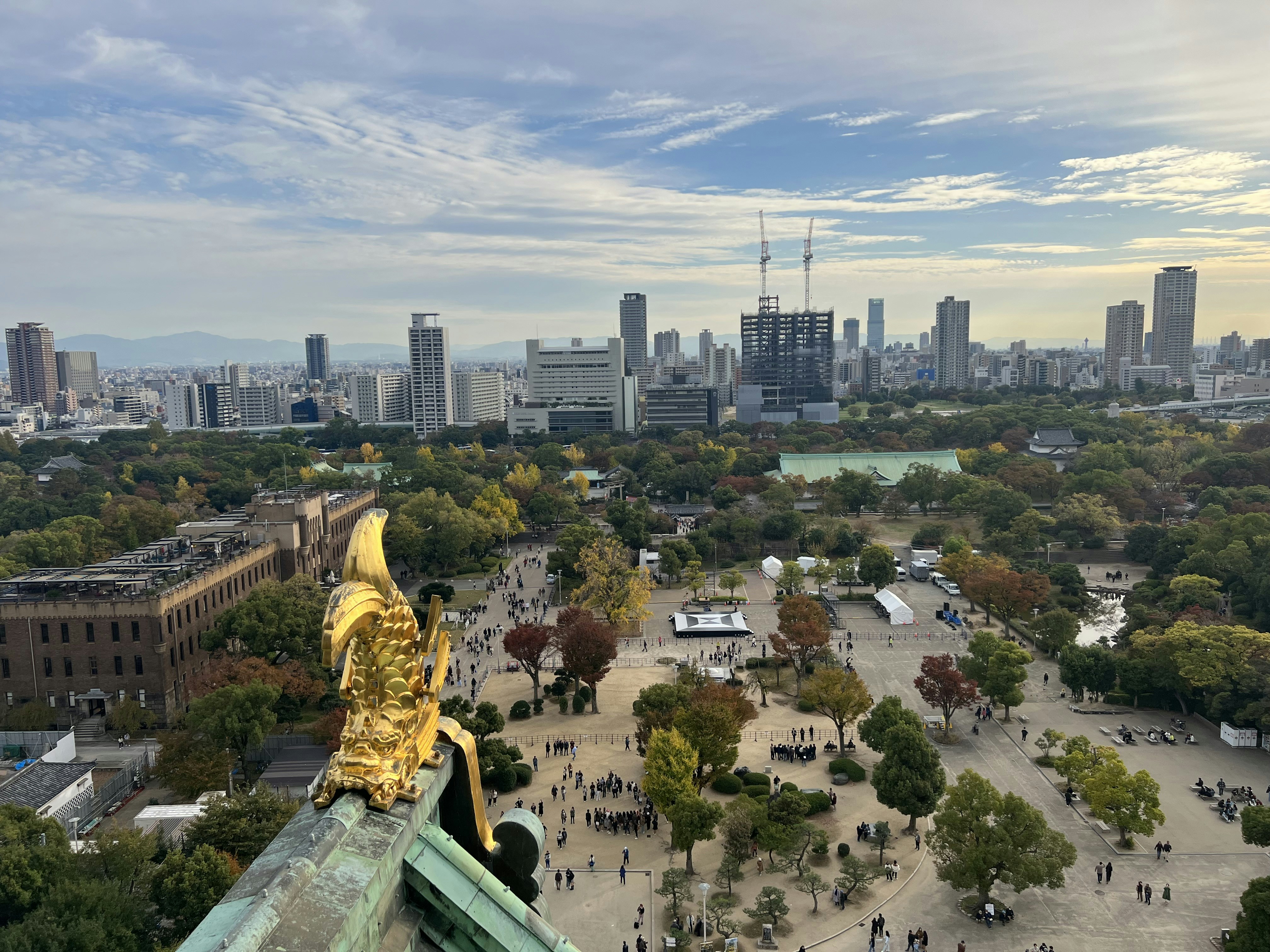 A view of a city from a high point of view