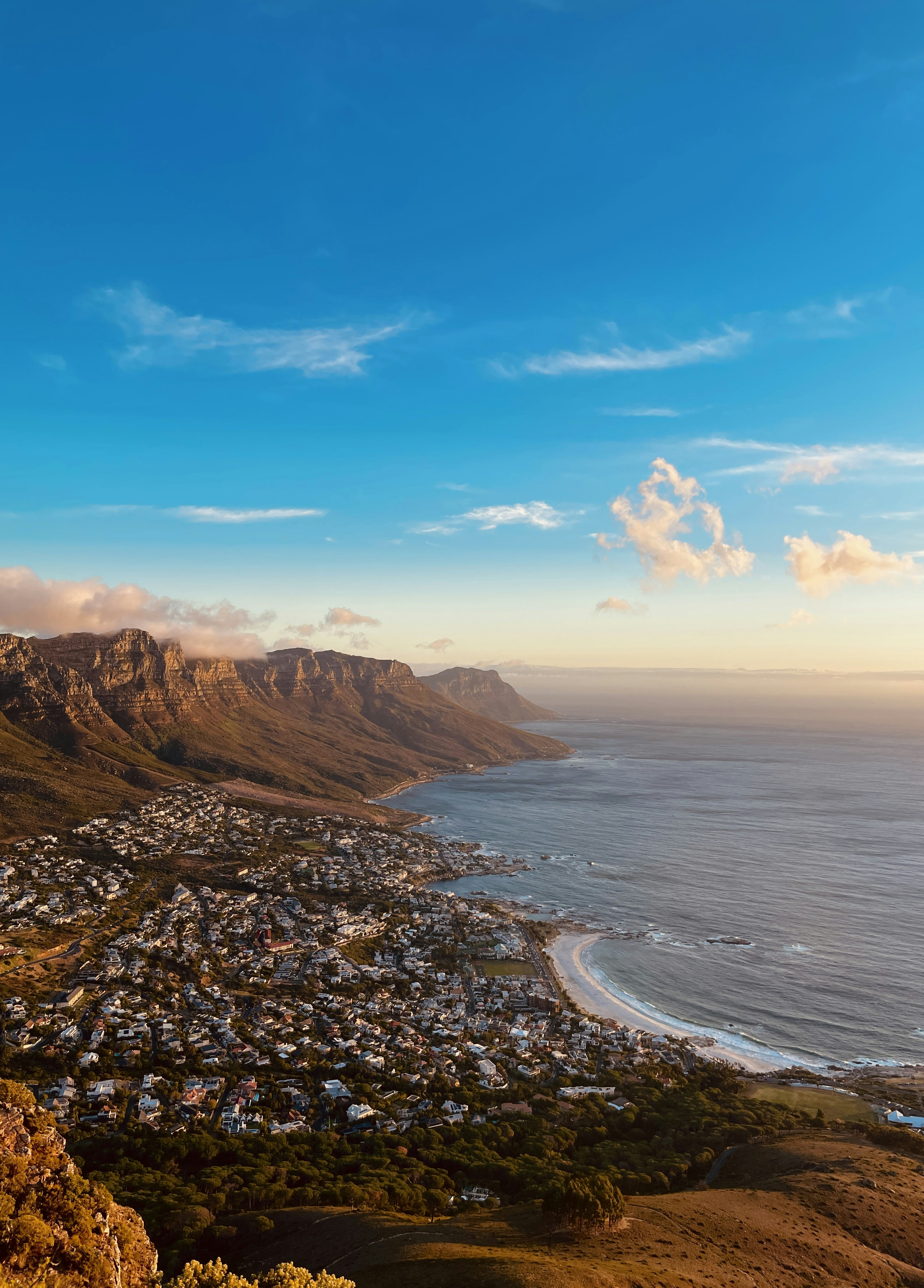 A scenic view of the city of cape town