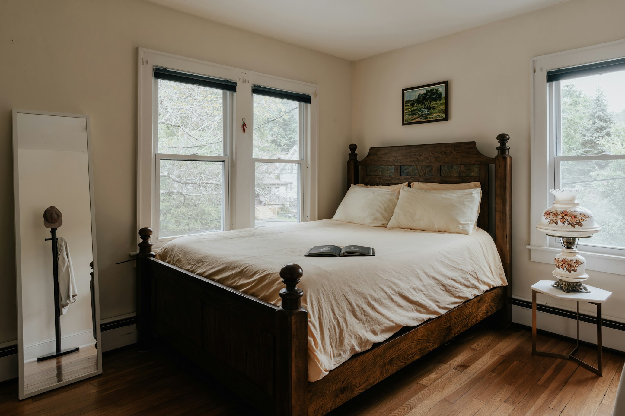 Serene bedroom with optimal sleep environment