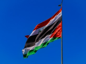 The flag of the united states flying in the wind