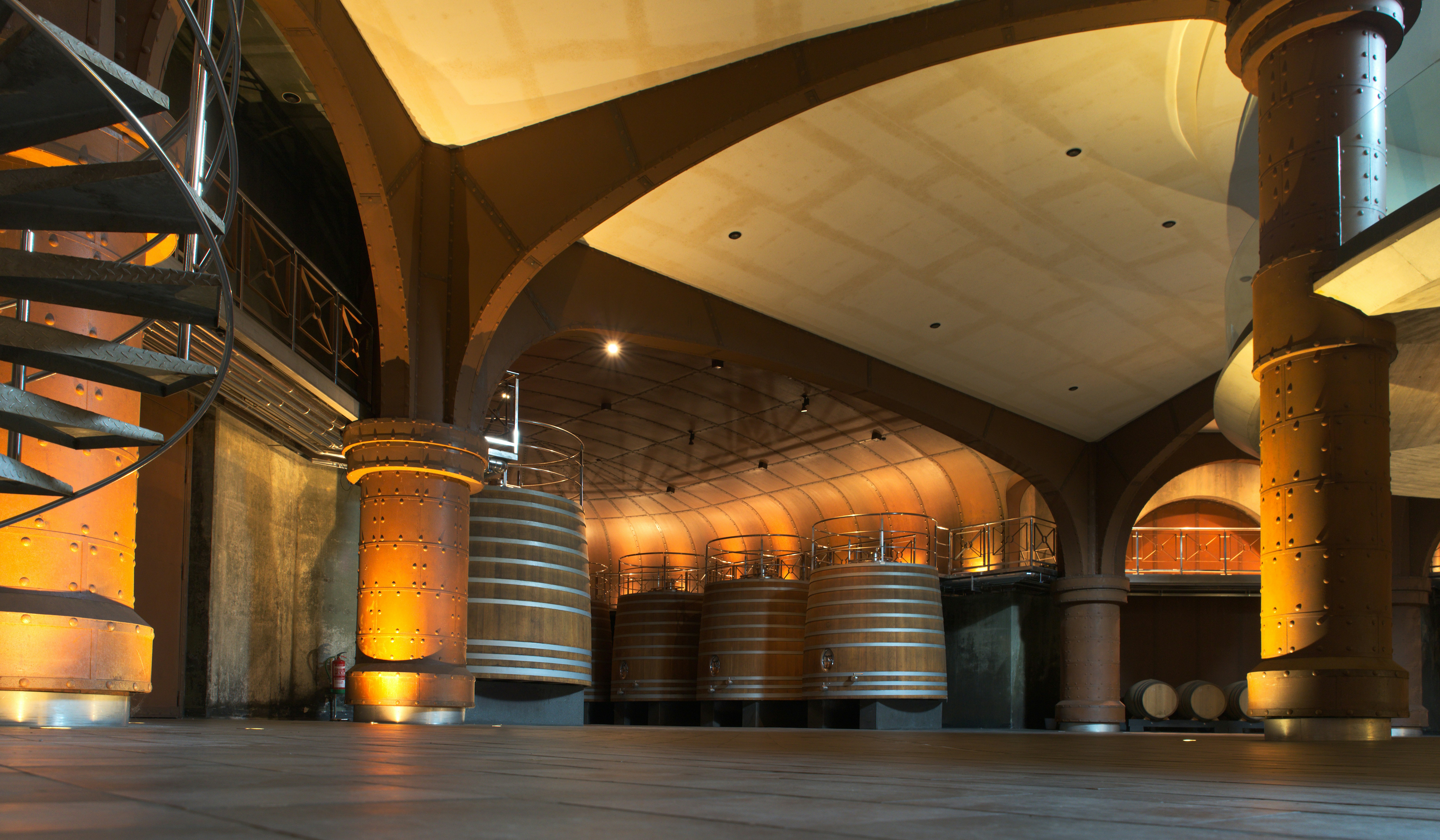 A very large room with a bunch of stairs