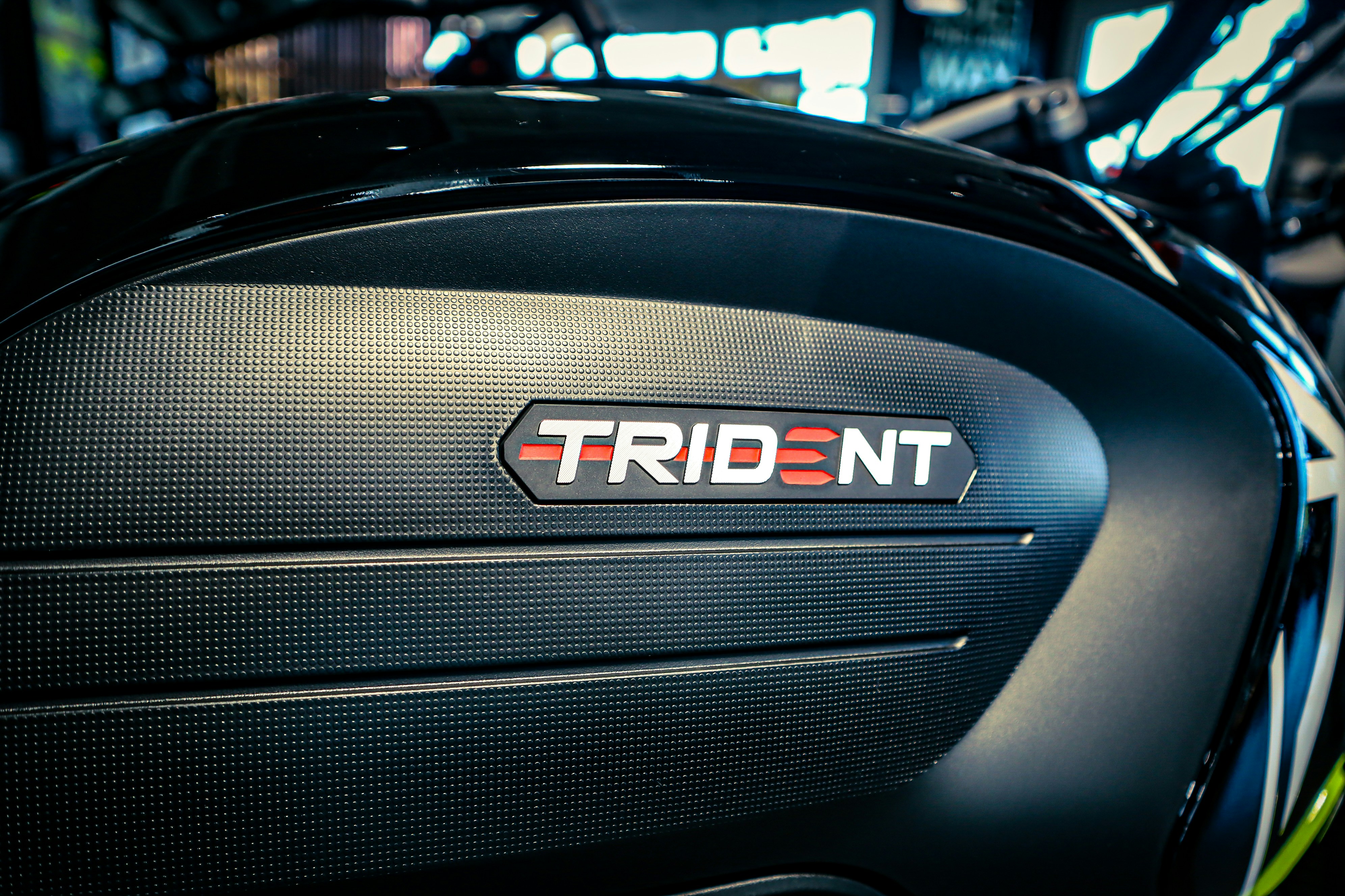 A close up of the emblem on a motorcycle