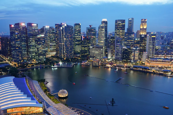 Marina Bay at night, Singapore