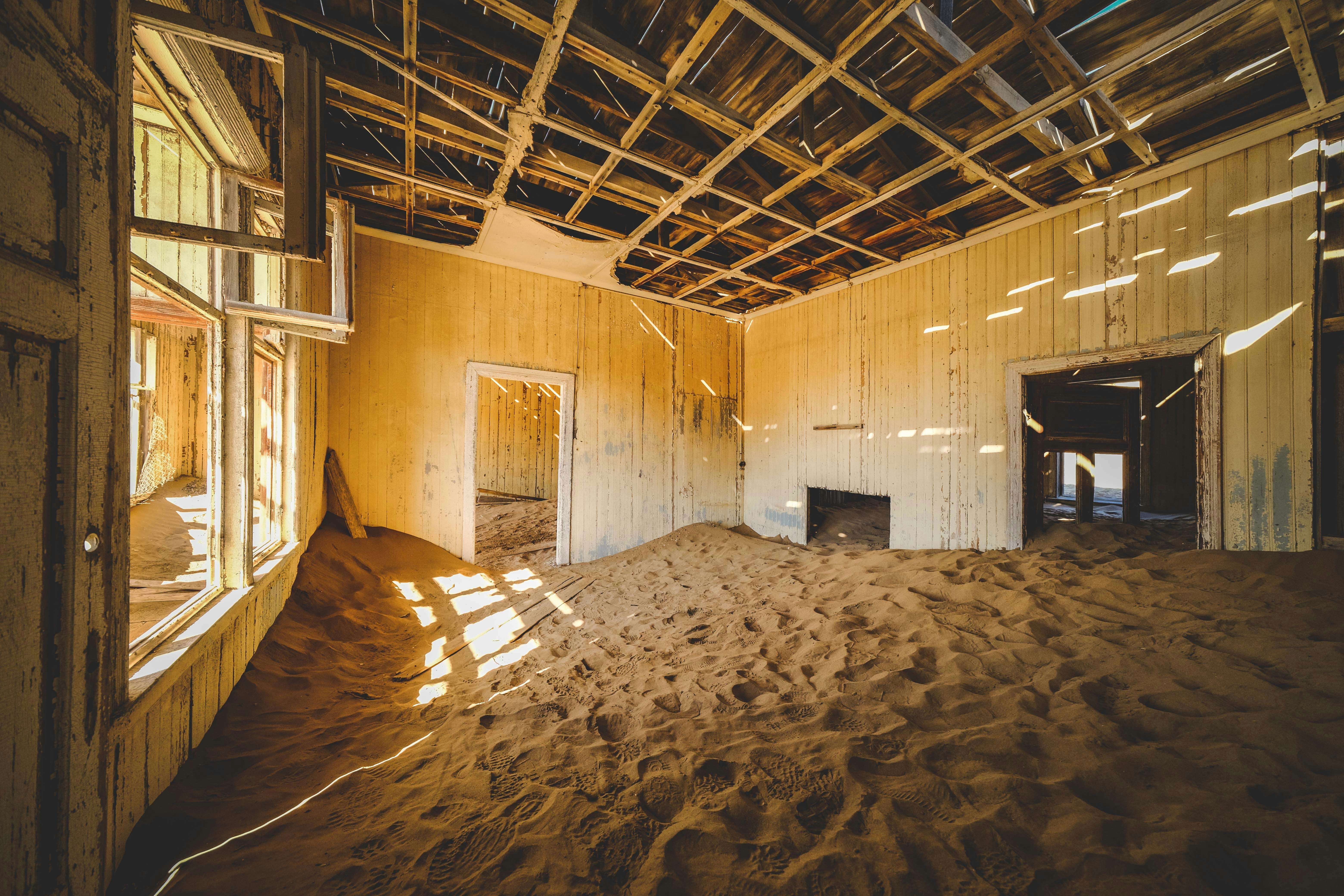 unique interior of a Williamsburg bar with sand on the floor -  best restaurants williamsburg