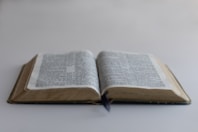 An open book sitting on top of a table