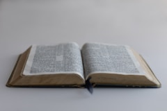 An open book sitting on top of a table