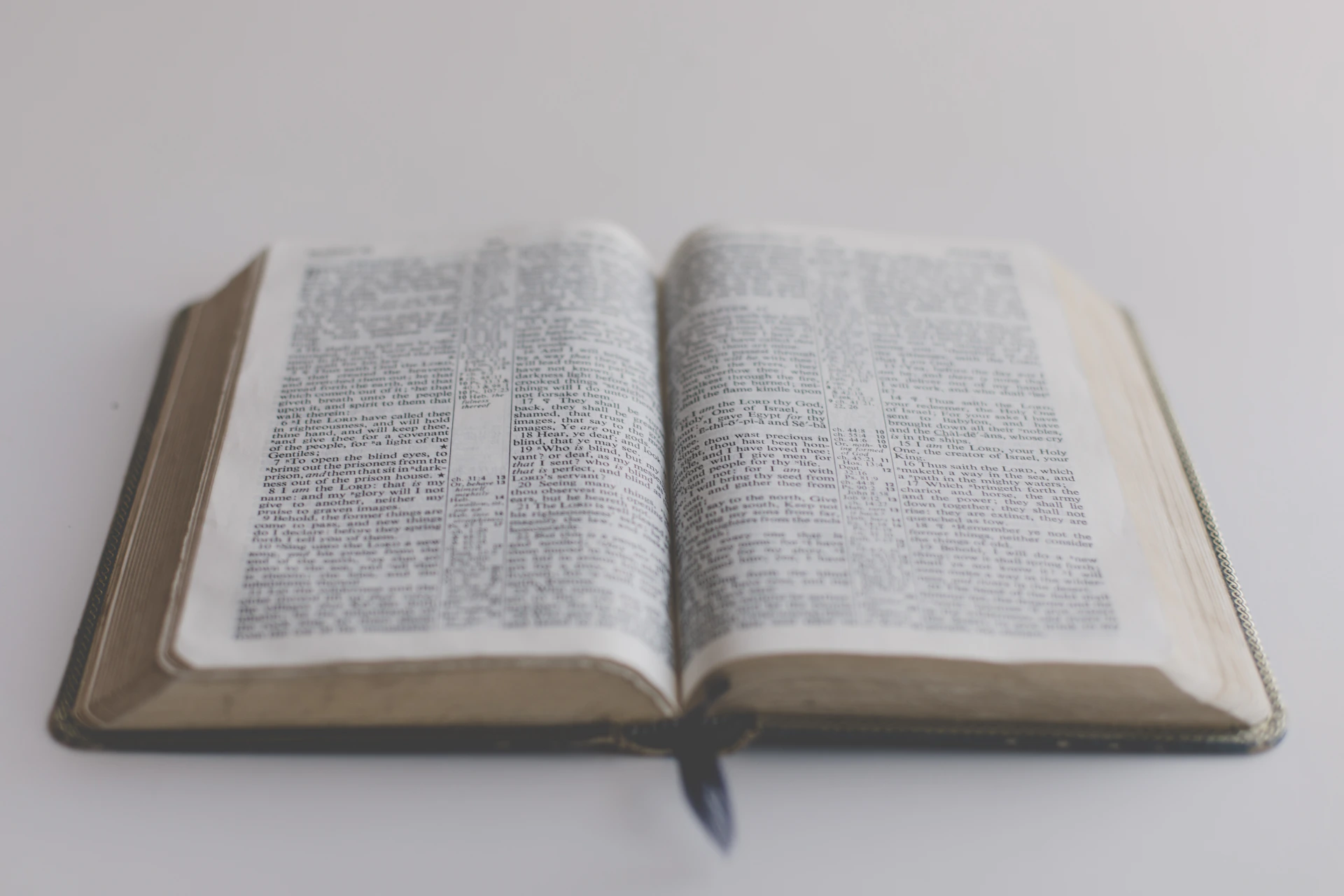 An open book sitting on top of a table