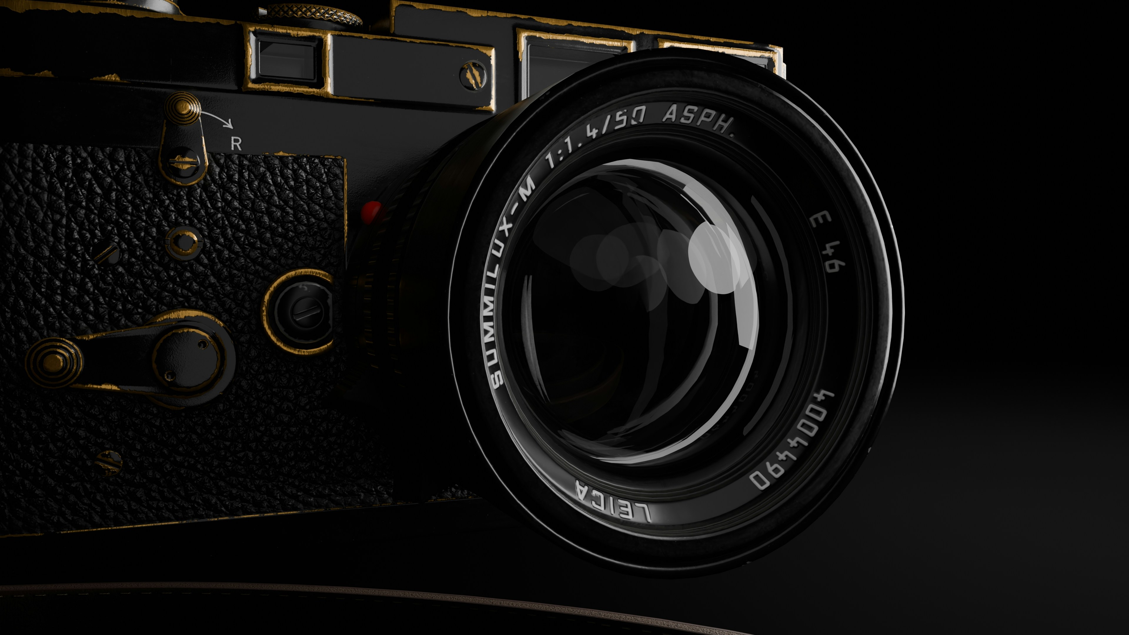 Eine Kamera mit einem daran befestigten Objektiv