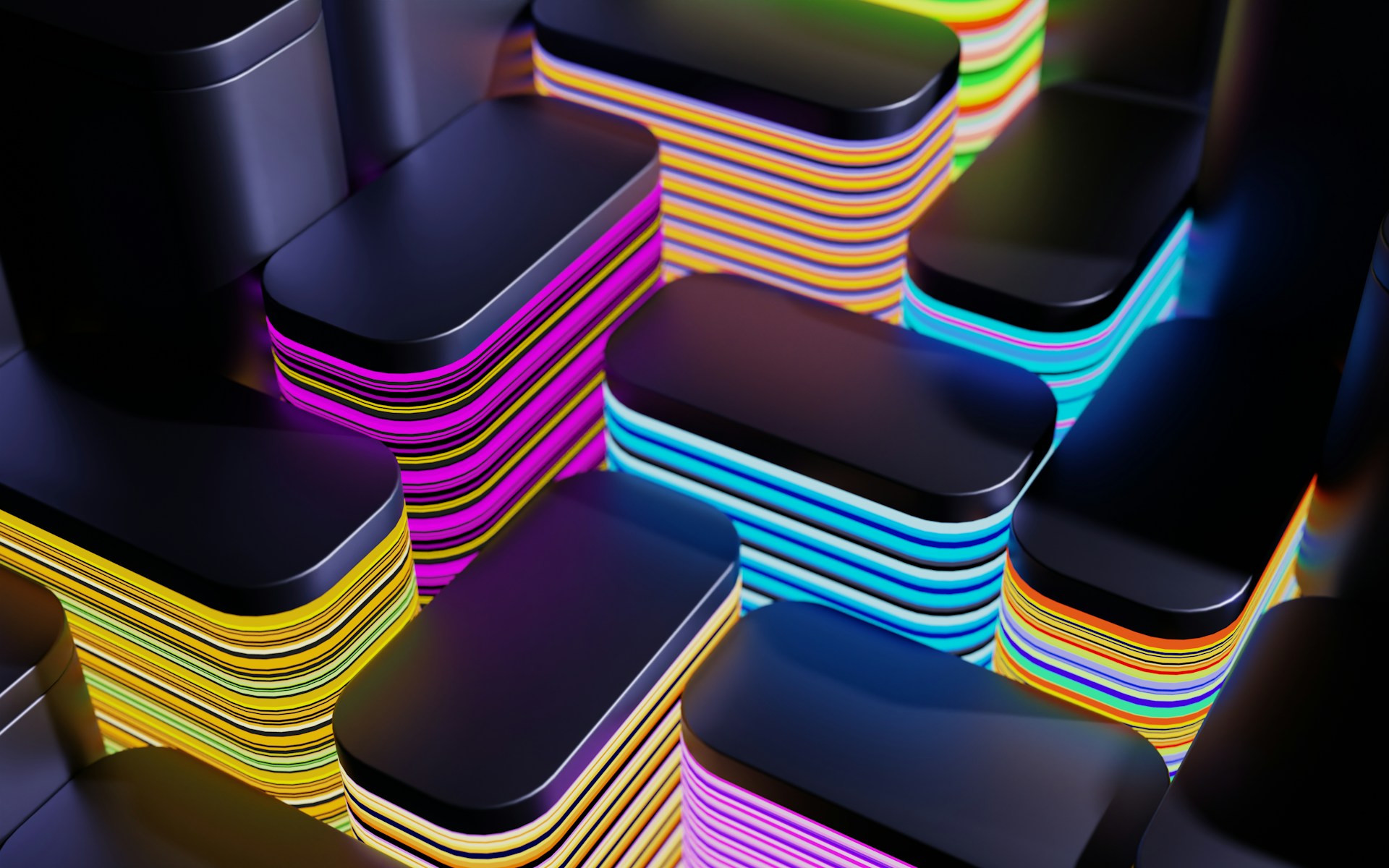 A computer keyboard with a lot of different colors on it