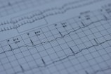 A close up of a medical paper with a graph on it