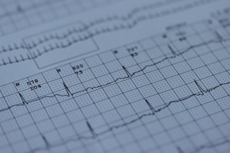 A close up of a medical paper with a graph on it