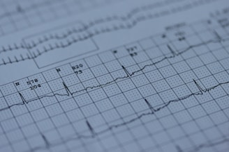 A close up of a medical paper with a graph on it