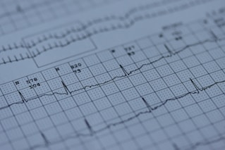 A close up of a medical paper with a graph on it