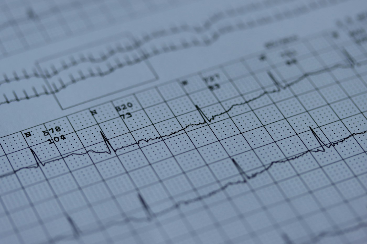 Printed research data chart on paper